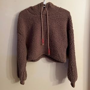 Cropped Fuzzy Hoodie